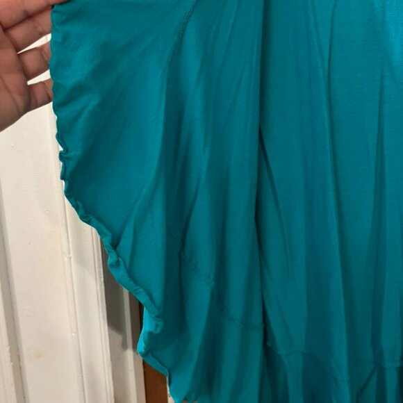 Size 26/28 - Lane Bryant - Short Sleeve Turquoise Knit Wrap - Picture 4 of 7